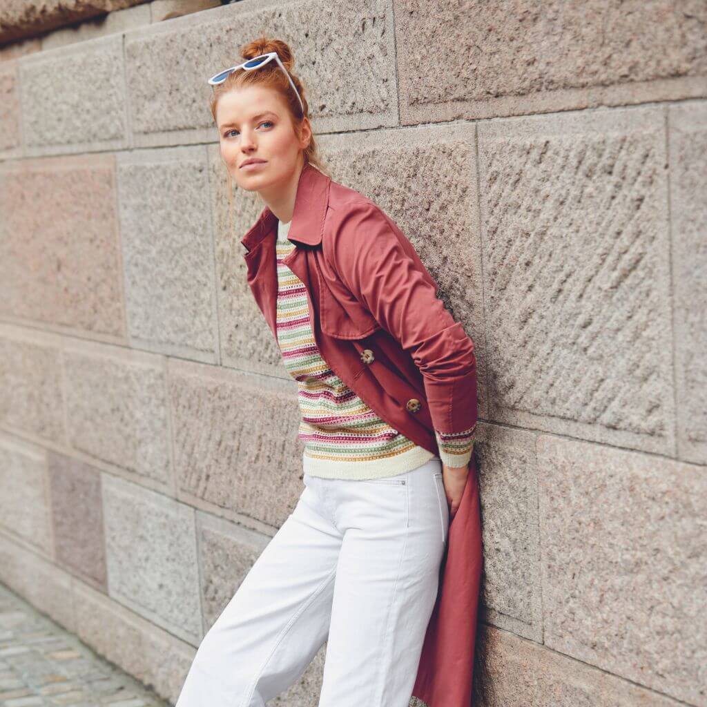 Sandnes Garn Damen Streifenpullover Strickanleitung - Sandnes Garn (PDF) Lieblingsgarn