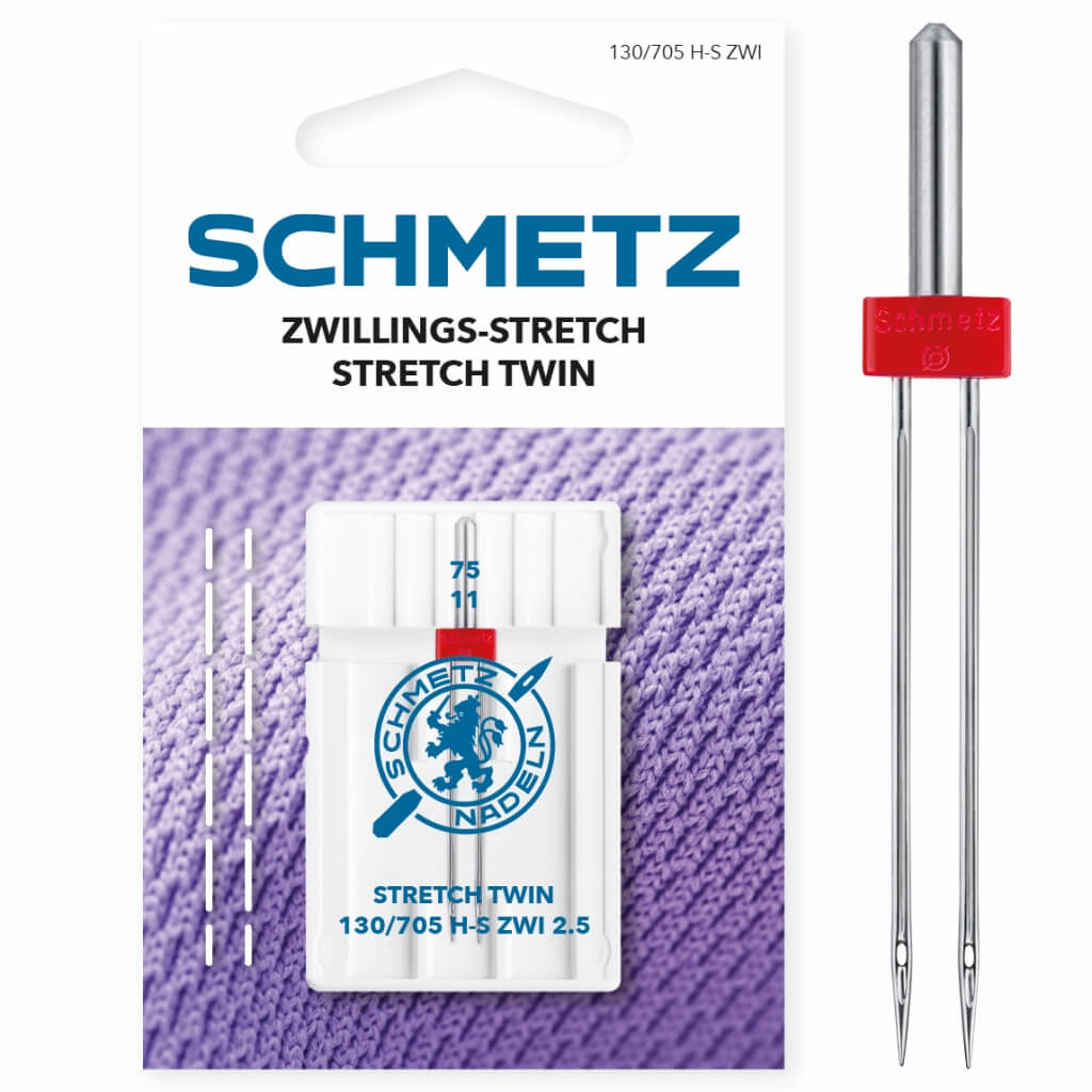 Schmetz 1 / 2,5 Schmetz Stretch Zwilling-Nadeln 130/705 H-S ZWI Lieblingsgarn