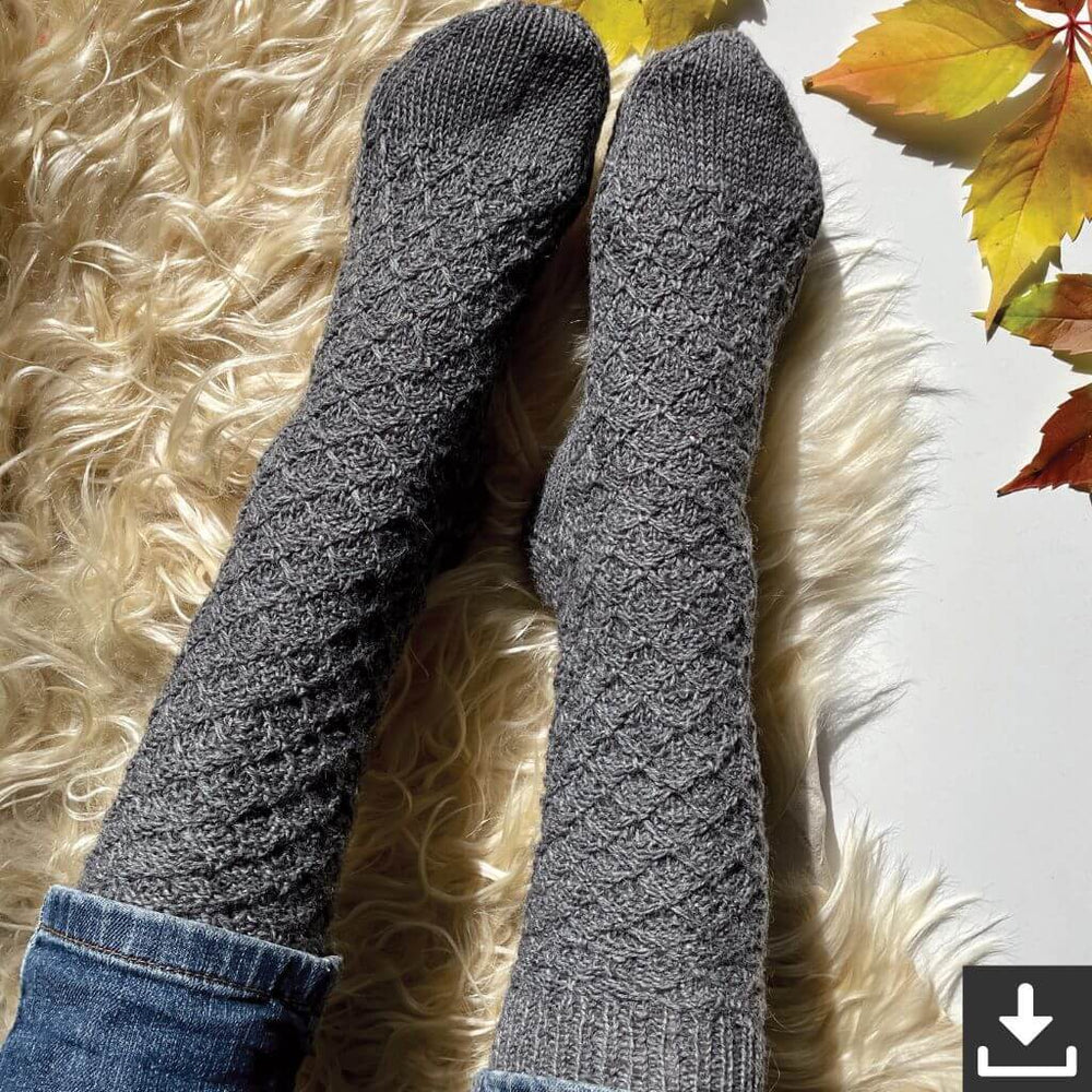 Schoeller + Stahl Pattern Socken Gittermuster Strickanleitung - Schoeller + Stahl (PDF) Lieblingsgarn