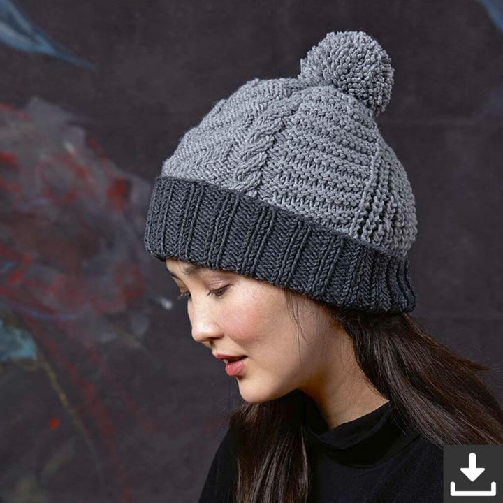 Lang Yarns Strukturmuster Mütze Strickanleitung - Lang Yarns (PDF) Lieblingsgarn