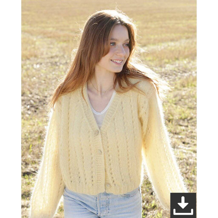 Drops Damen Jacke Sunshine Trail Cardigan Strickanleitung - Drops (PDF) Lieblingsgarn