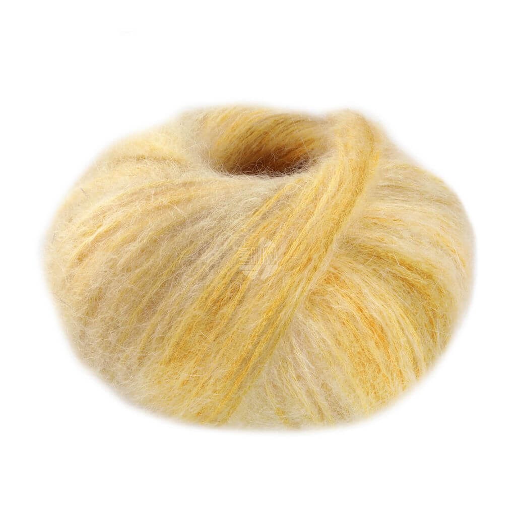 Lana Grossa Superkid Seta - 25 g, Farbe 106 Senf /Dotter /Hellgelb – Mohair und Seide bei Lieblingsgarn