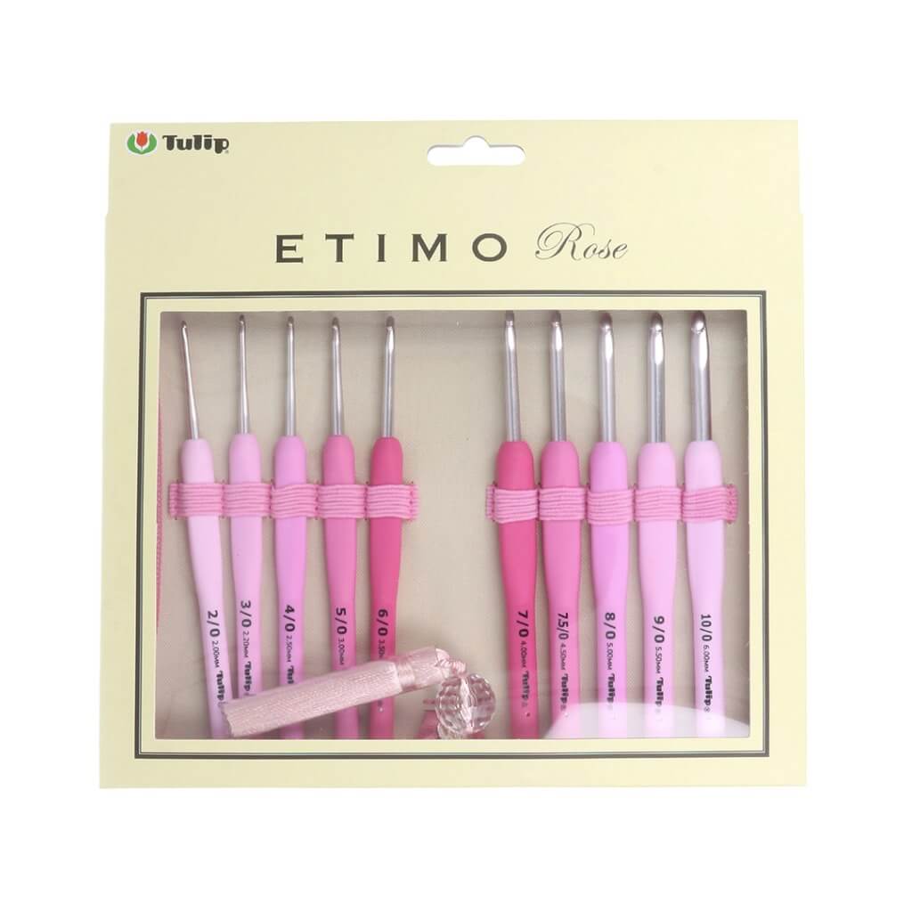 Tulip Tulip ETIMO Rose Häkelnadel mit Softgriff Set Lieblingsgarn