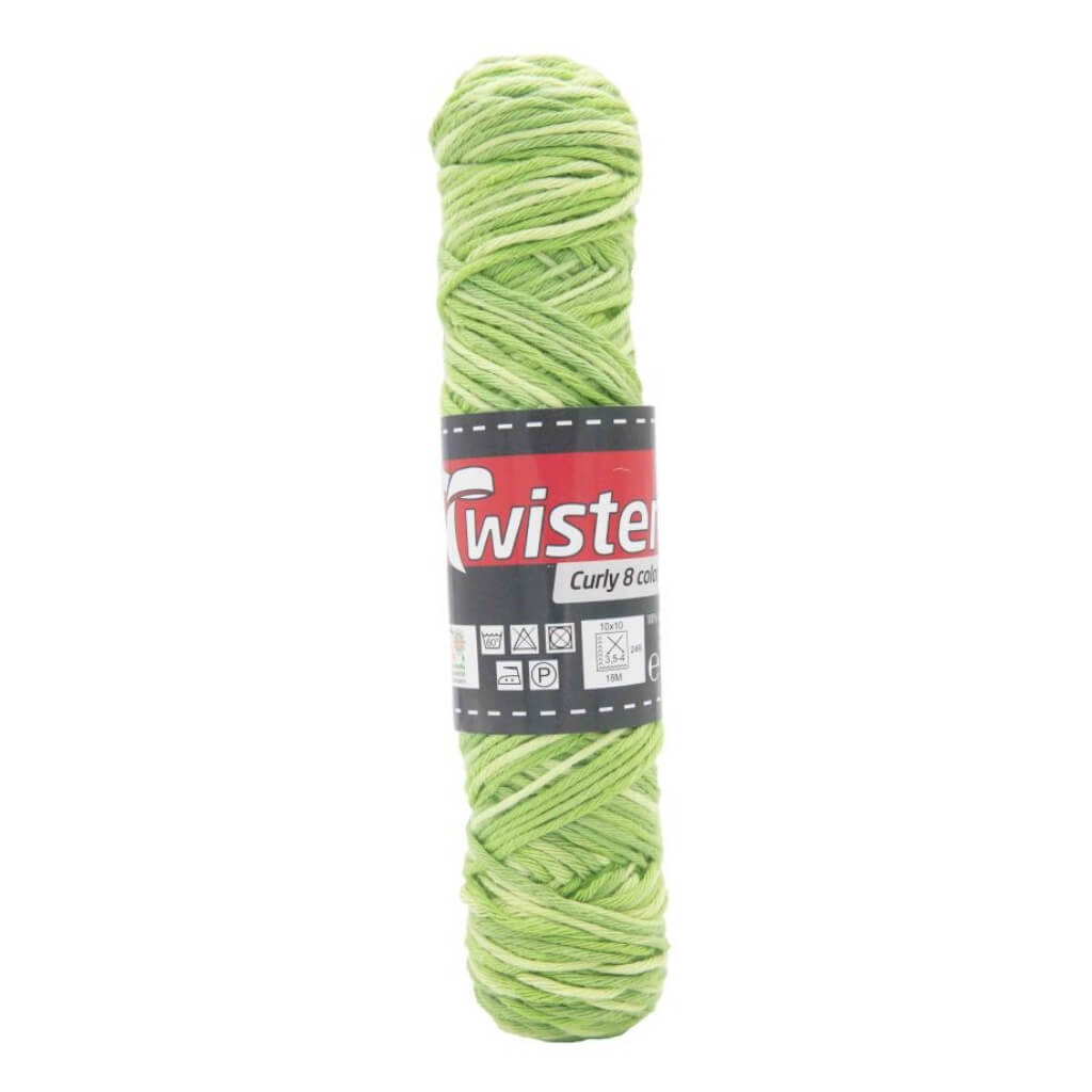 Twister 109 - Grün/Oliv Twister Curly 8F Color 50g Lieblingsgarn