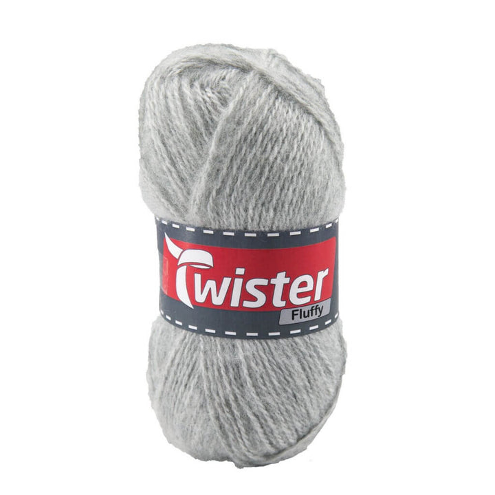 Twister 16 - Hellgrau Twister Fluffy 50g - flauschige Wolle Lieblingsgarn