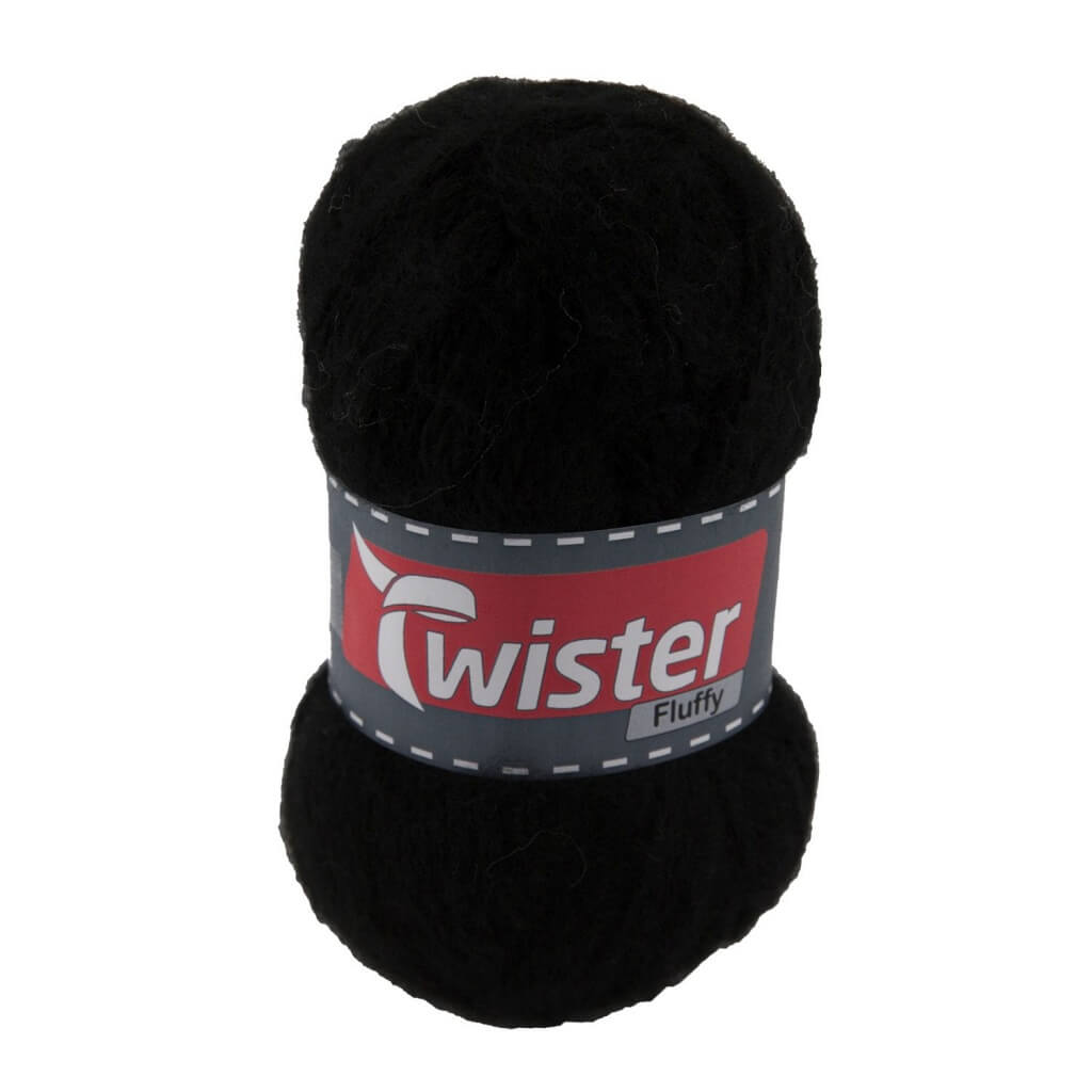 Twister 90 - Schwarz Twister Fluffy 50g - flauschige Wolle Lieblingsgarn