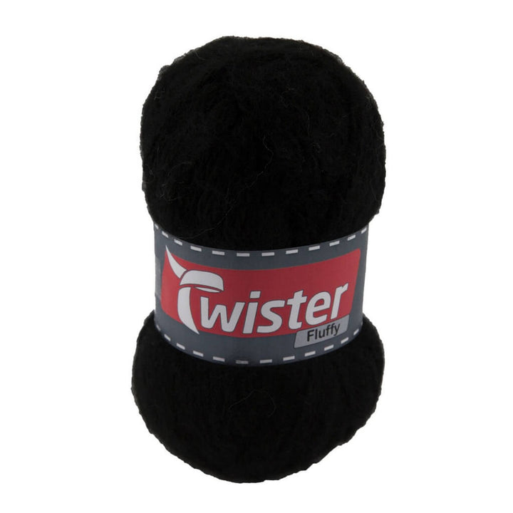Twister 90 - Schwarz Twister Fluffy 50g - flauschige Wolle Lieblingsgarn