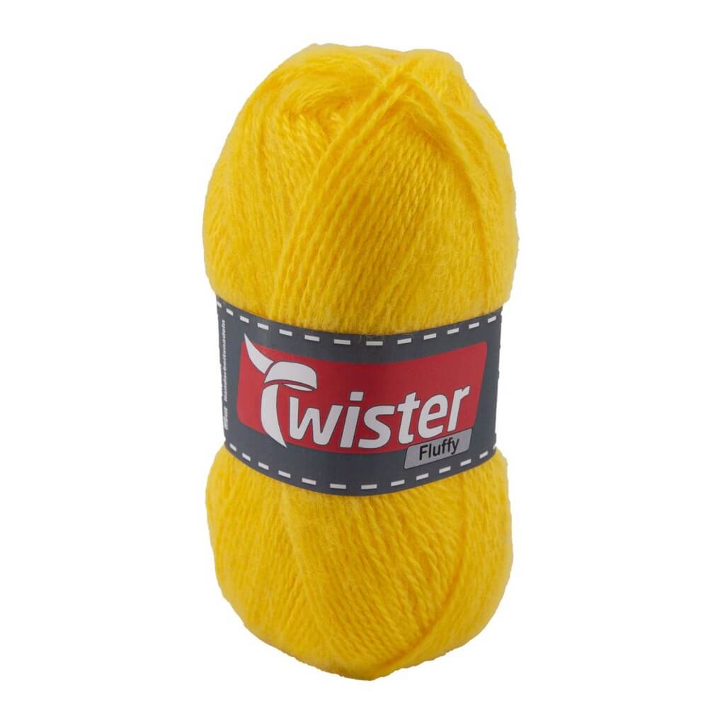 Twister 22 - Sonnengelb Twister Fluffy 50g - flauschige Wolle Lieblingsgarn