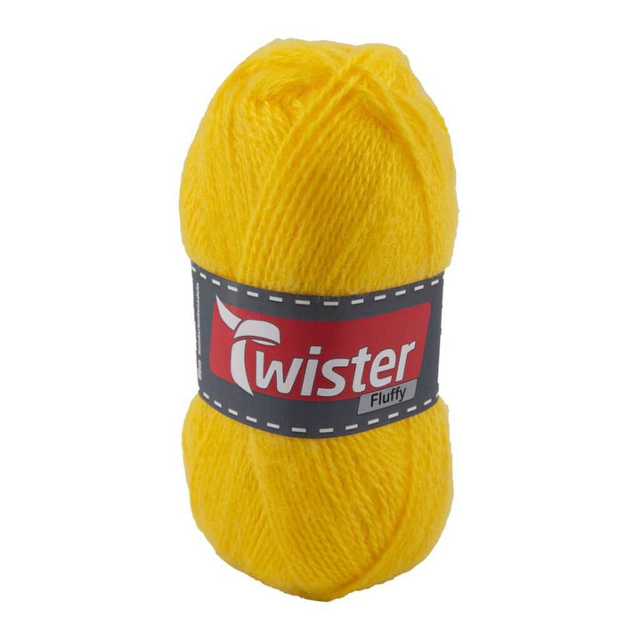 Twister 22 - Sonnengelb Twister Fluffy 50g - flauschige Wolle Lieblingsgarn