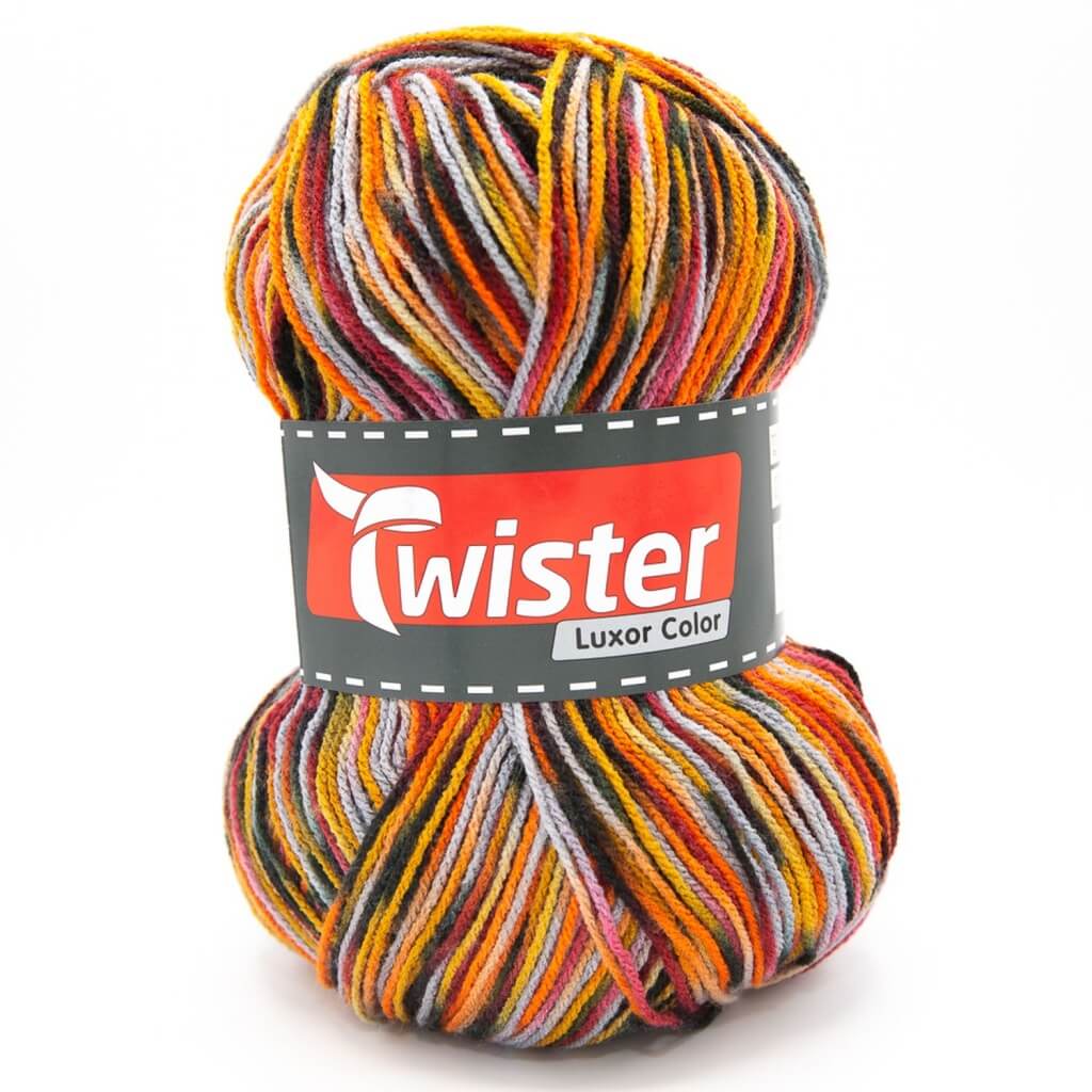 Twister 05 - Rot/Orange/Grau Twister Luxor 150g Lieblingsgarn