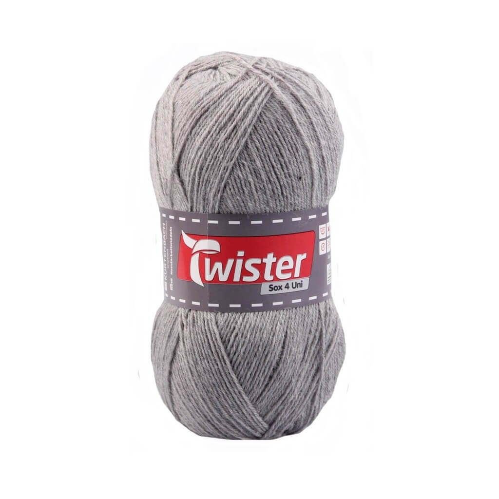Twister 13 - Hellgrau Twister Sox 100g Uni - Sockenwolle Lieblingsgarn
