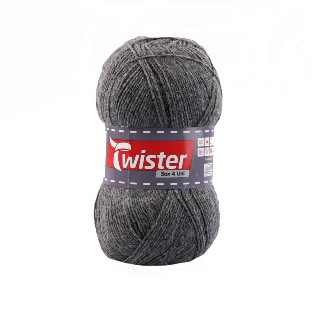 Twister 14 - Mittelgrau Twister Sox 100g Uni - Sockenwolle Lieblingsgarn