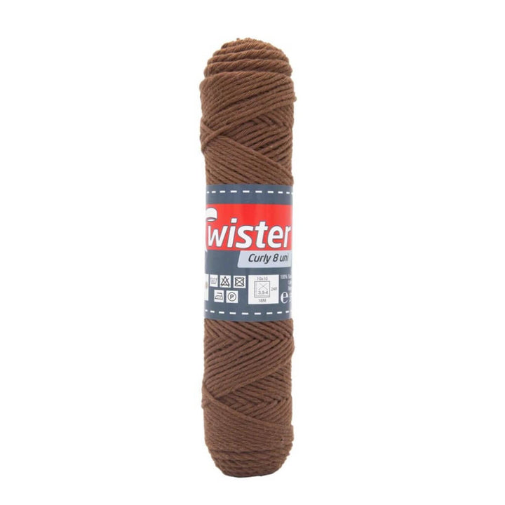 Twister 88 - Braun Twister Curly 8 50g - Topflappengarn Lieblingsgarn
