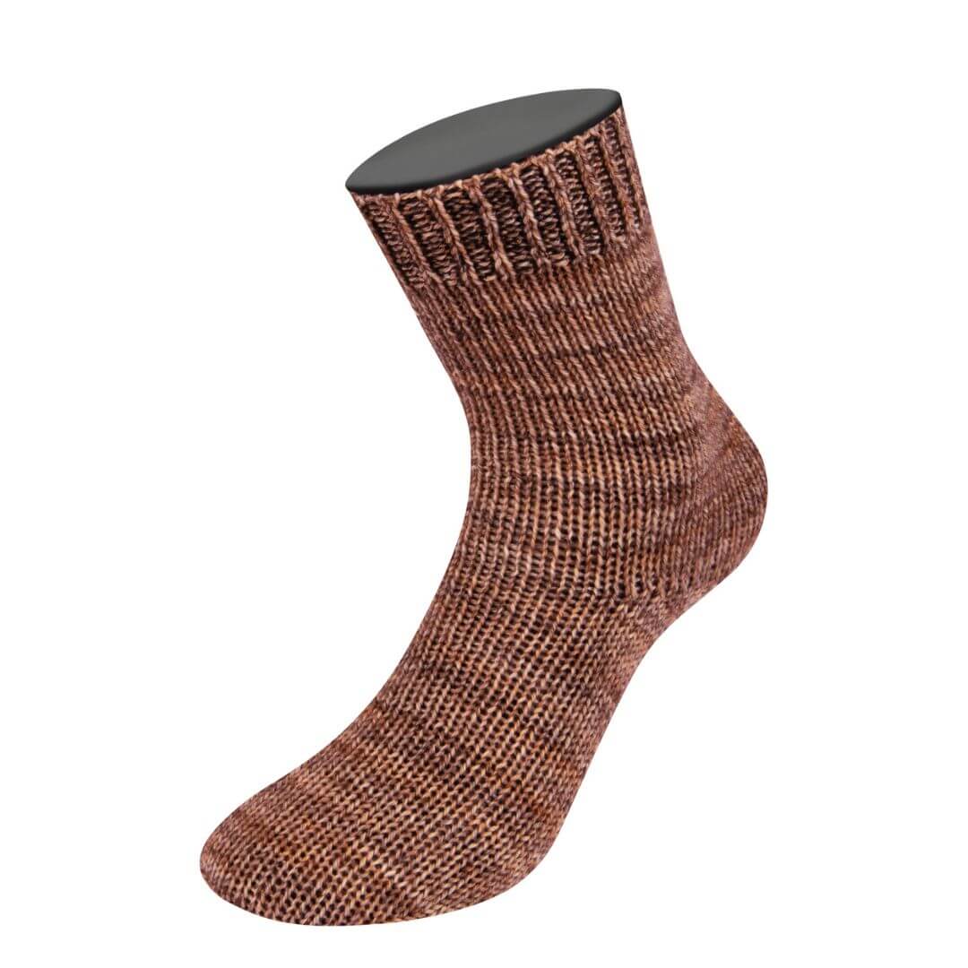 Lana Grossa 1008 - Grau-/Dunkelbraun/Rosenholz meliert Lana Grossa Vintage Socks Lieblingsgarn