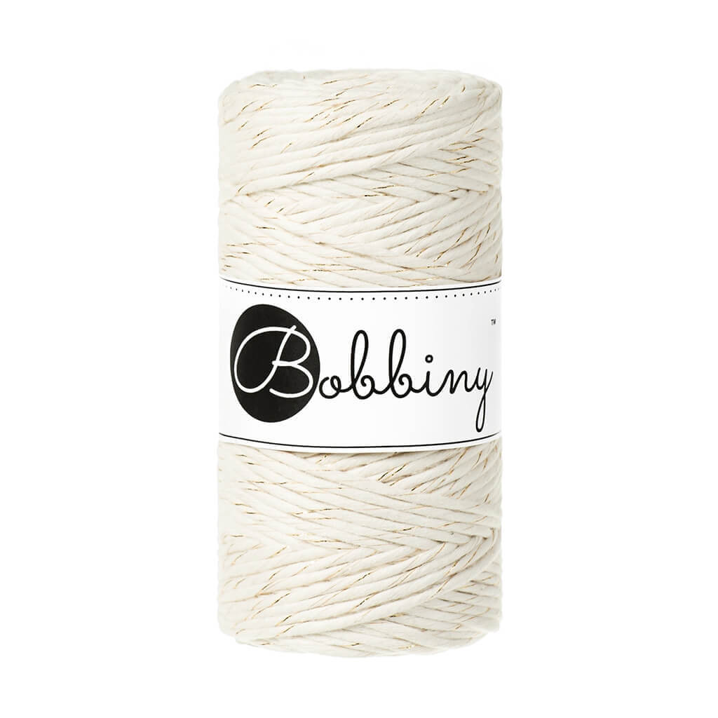 Bobbiny Makramee Golden Natural Bobbiny Makramee Garn 3mm Lieblingsgarn