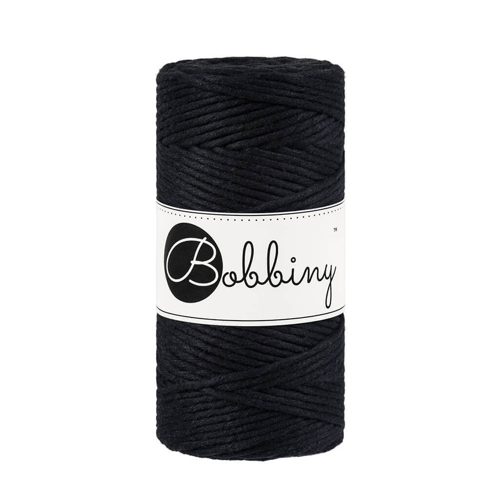 Bobbiny Makramee Black Bobbiny Makramee Garn 3mm Lieblingsgarn