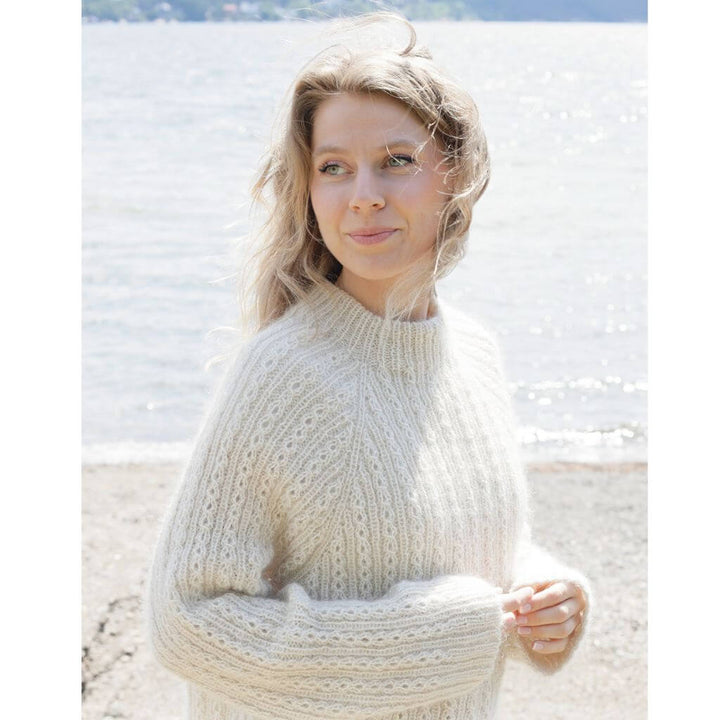 Drops Design Pattern Damen Pullover Winter Pearl Sweater Strickset - Drops (PDF) Lieblingsgarn