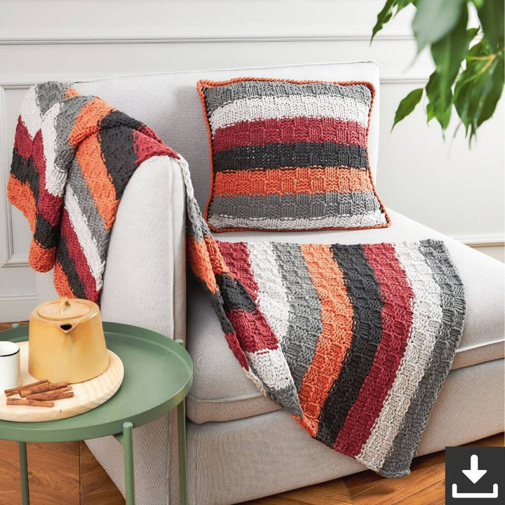 Woolly Hugs Pattern Strickdecke mit Kissen Strickanleitung - Woolly Hugs (PDF) Lieblingsgarn