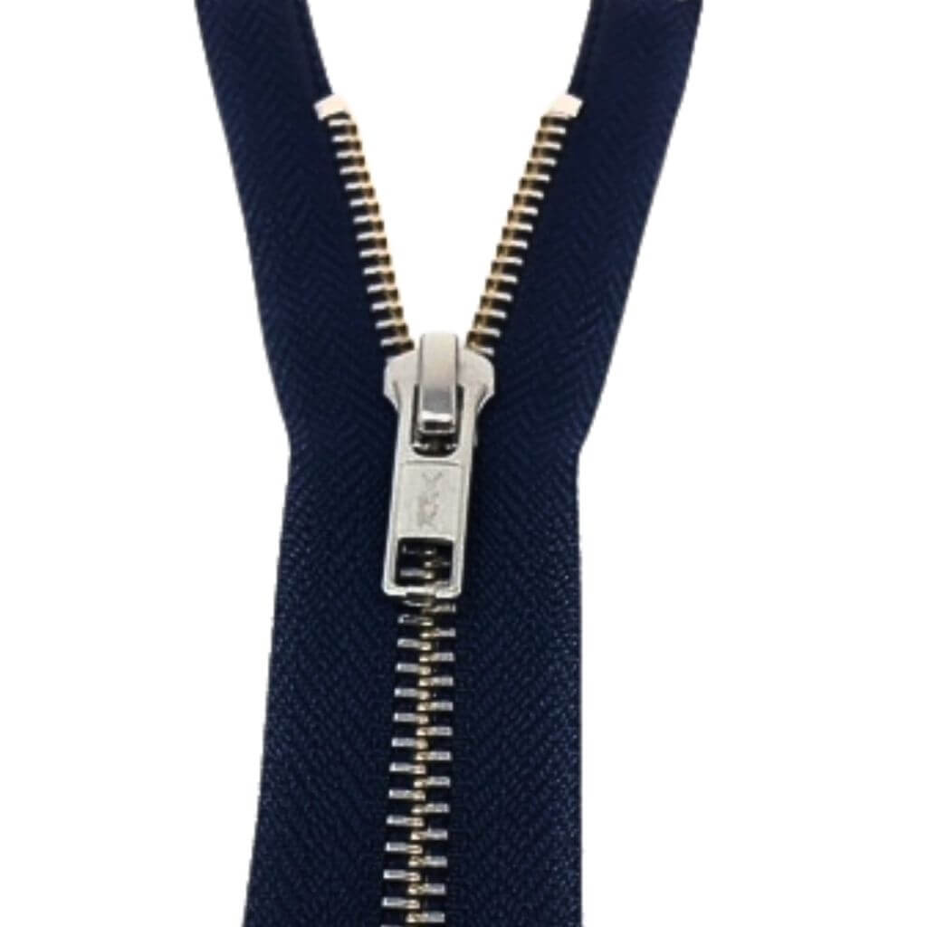 YKK 058 Marine / 14 cm YKK Reißverschluss nicht teilbar Metall Lieblingsgarn