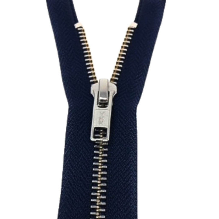 YKK 058 Marine / 14 cm YKK Reißverschluss nicht teilbar Metall Lieblingsgarn