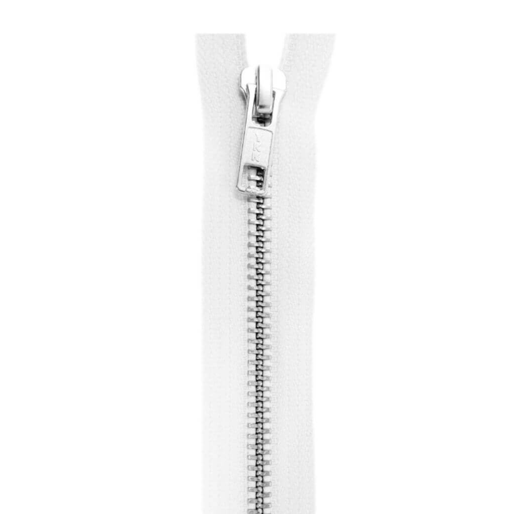 YKK 501 Weiß / 18 cm YKK Reißverschluss nicht teilbar Metall Lieblingsgarn