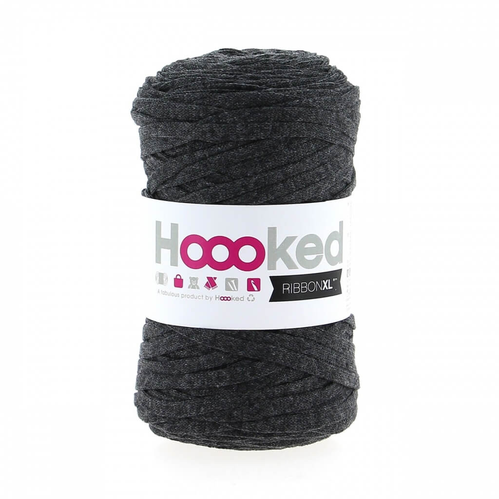 Hoooked RibbonXL Charcoal Anthrazit Lieblingsgarn