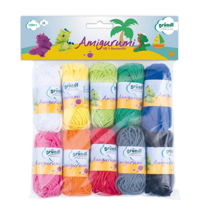Gründl Amigurum Häkelgarn Set 10 x 10 g 01 - Bunt Lieblingsgarn
