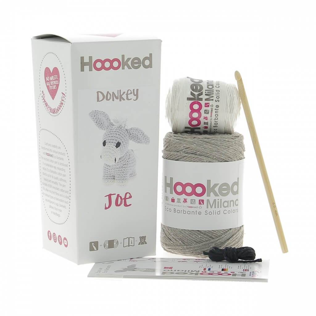 Amigurumi Häkelset Esel Joe Taupe Lieblingsgarn
