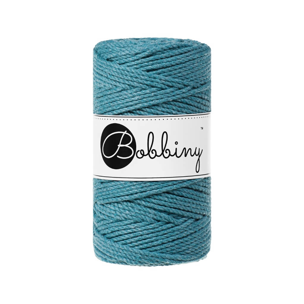 Bobbiny Makramee Garn 3mm gedreht Teal Lieblingsgarn