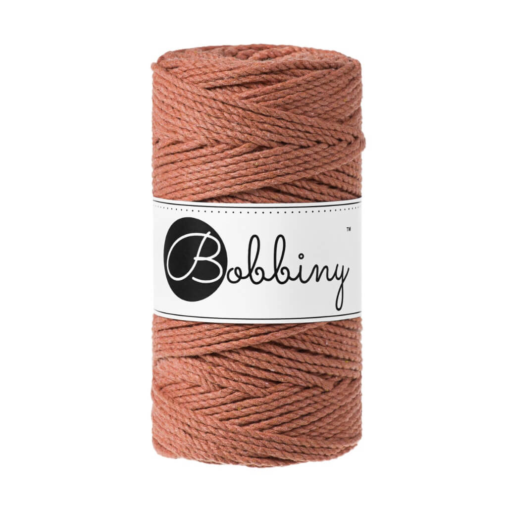 Bobbiny Makramee Garn 3mm gedreht Terracotta Lieblingsgarn