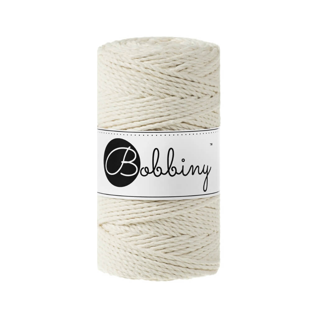 Bobbiny Makramee Garn 3mm gedreht Natural Lieblingsgarn