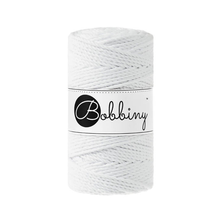 Bobbiny Makramee Garn 3mm gedreht White Lieblingsgarn