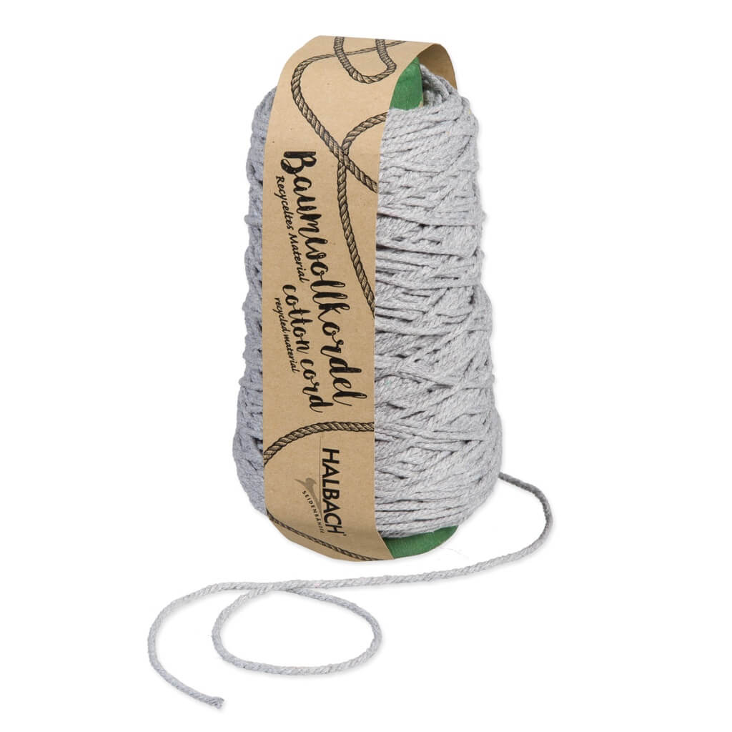 Halbach Makramee Garn 2 mm x 150 m gedreht 21 - grey Lieblingsgarn