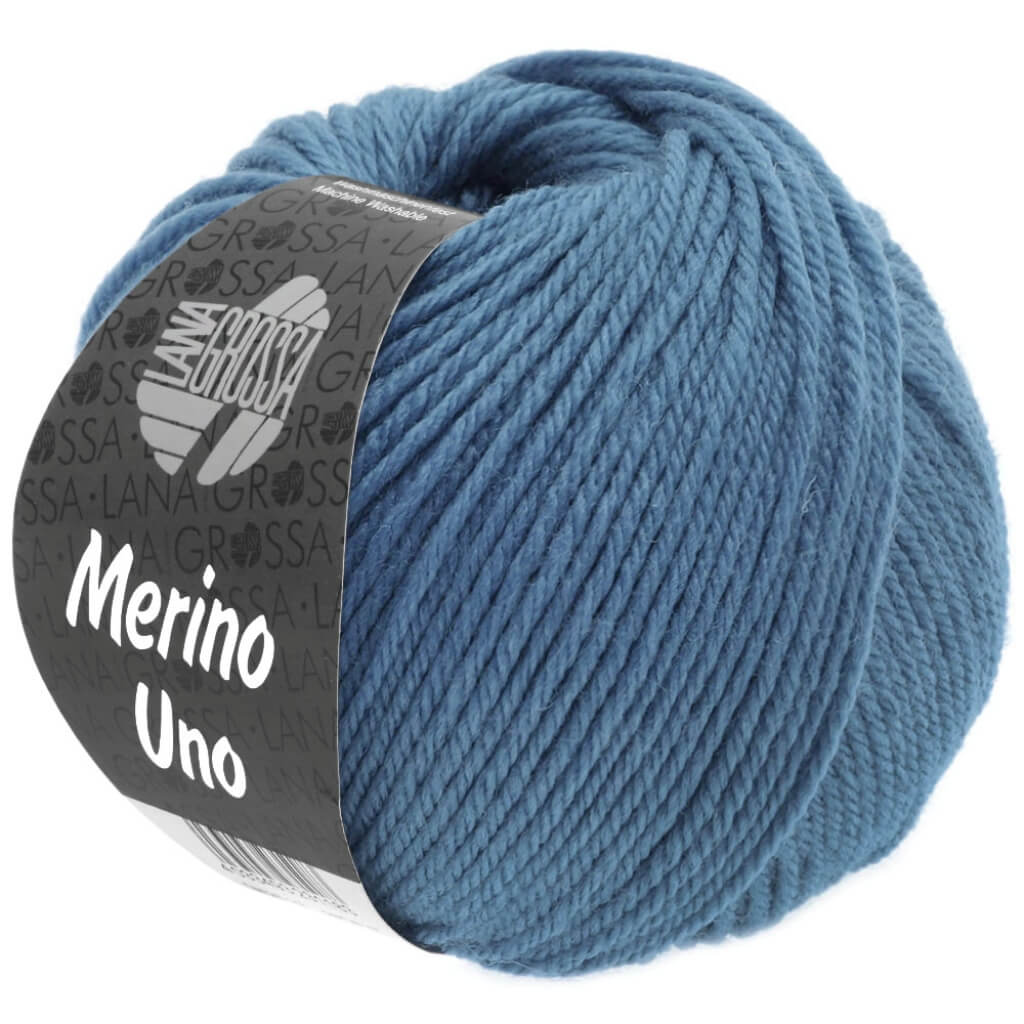 Lana Grossa Merino Uno 50 g 27 - Taubenblau Lieblingsgarn