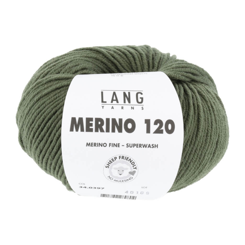 Lang Yarns Merino 120 - 50g 34.0397 - Krokodilgrün Lieblingsgarn