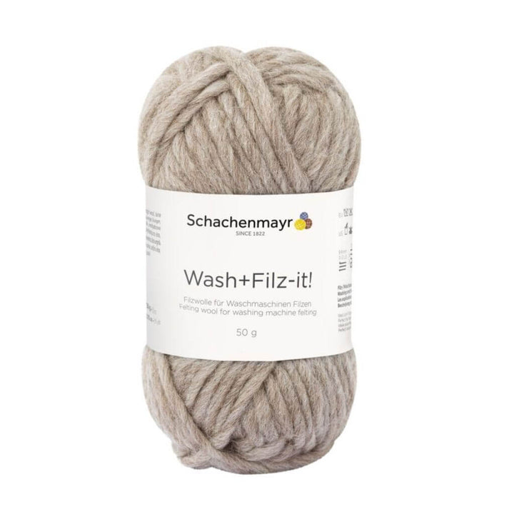 Schachenmayr Wash+Filz-it! Filzwolle 50g 35 - Leinen Lieblingsgarn