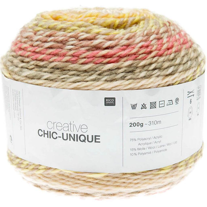 Rico Design Creative Chic-Unique 200g 001 - Pastell Lieblingsgarn
