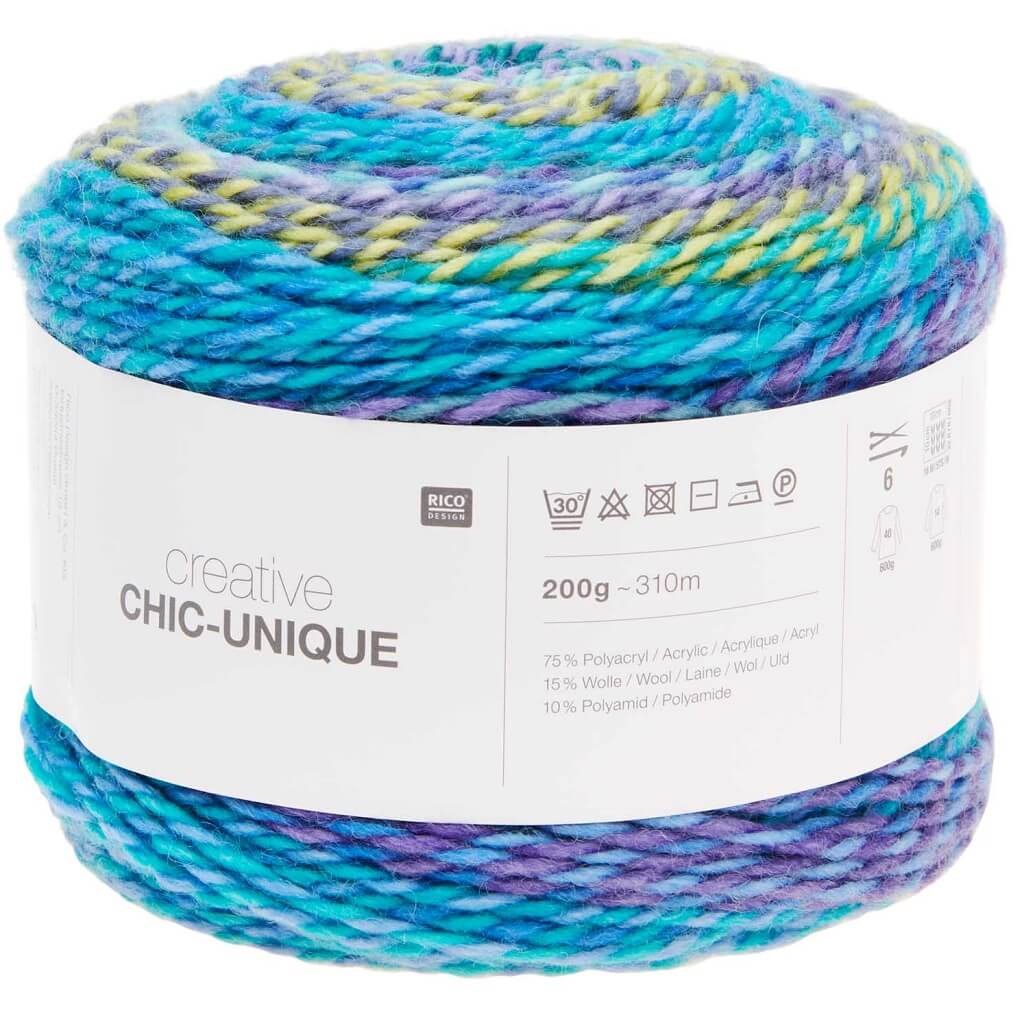 Rico Design Creative Chic-Unique 200g 012 - Aqua Lieblingsgarn