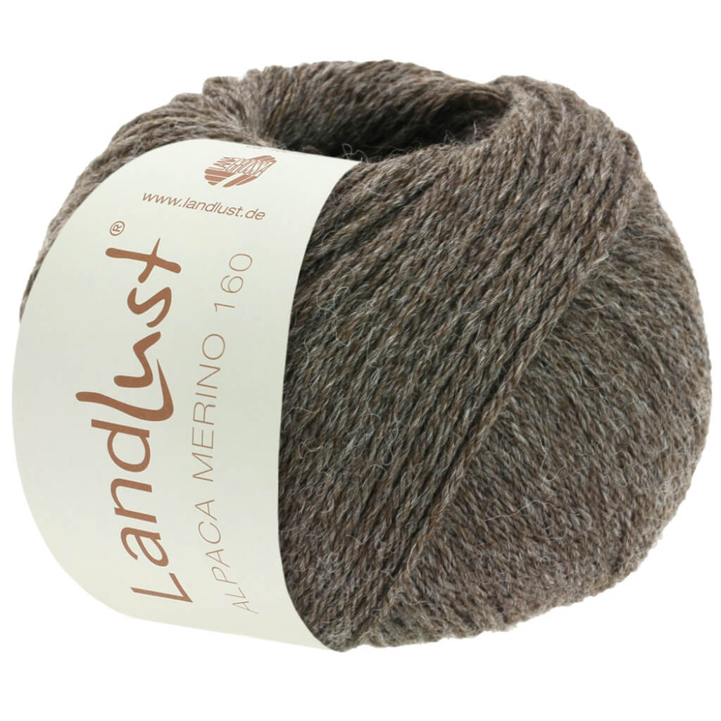 Lana Grossa Landlust Alpaka Merino 160 50 g 405 - Graubraun Lieblingsgarn