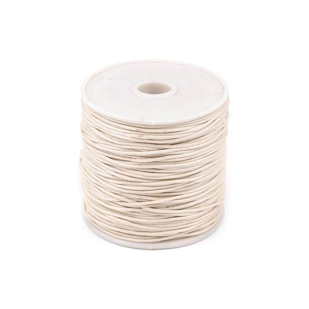 Makramee Band - gewachst, Ø | 1mm Makramee Schmuck Garn Beige-Weiß Lieblingsgarn