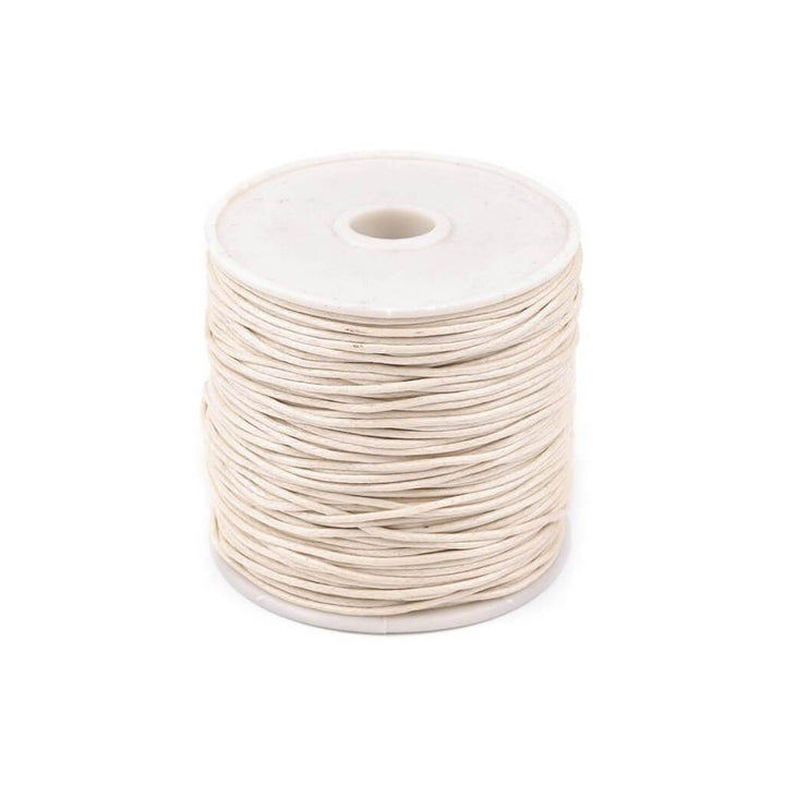 Makramee Band - gewachst, Ø | 1mm Makramee Schmuck Garn Beige-Weiß Lieblingsgarn
