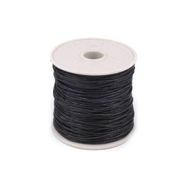 Makramee Band - gewachst, Ø | 1mm Makramee Schmuck Garn Schwarz Lieblingsgarn
