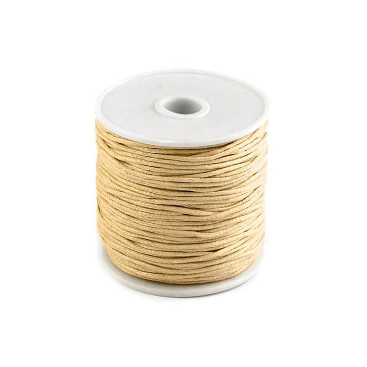 Makramee Band - gewachst, Ø | 1mm Makramee Schmuck Garn Hellbeige Lieblingsgarn