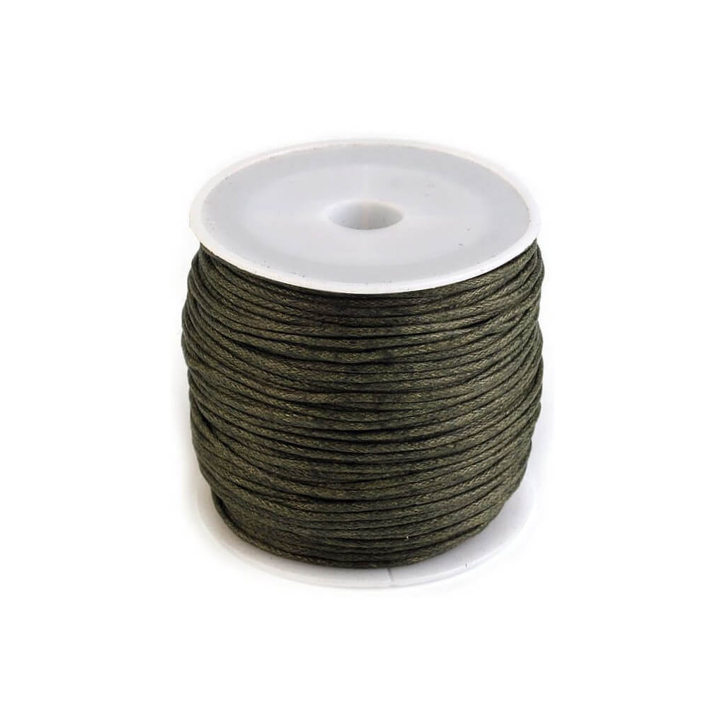 Makramee Band - gewachst, Ø | 1mm Makramee Schmuck Garn Grün-Khaki Lieblingsgarn