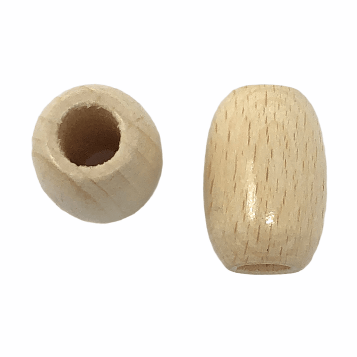 12 Holzoliven 14 x 21 mm Ø 6 mm Lieblingsgarn