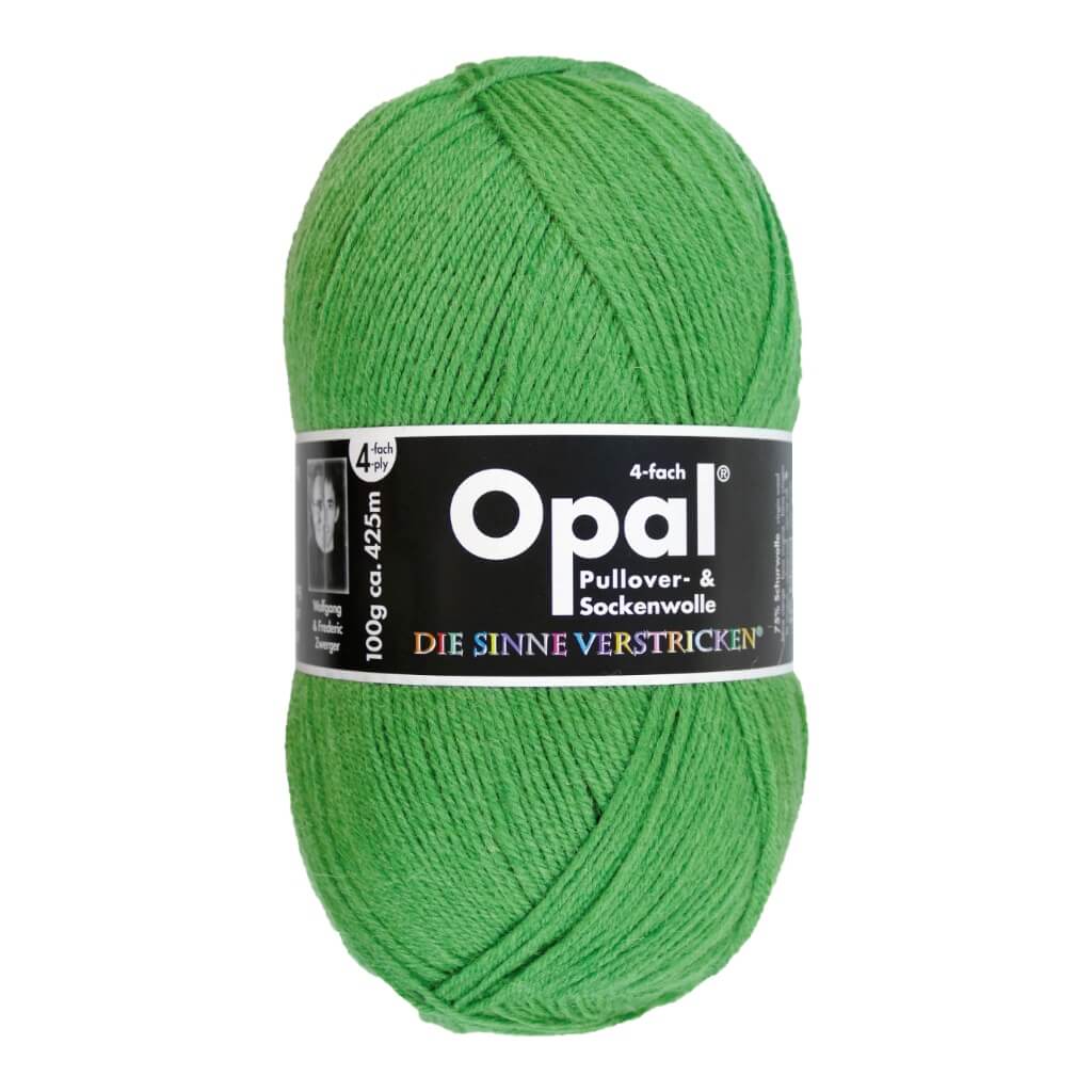 Opal Sockenwolle Uni 4-fach 100g 1990 - Grasgrün Lieblingsgarn