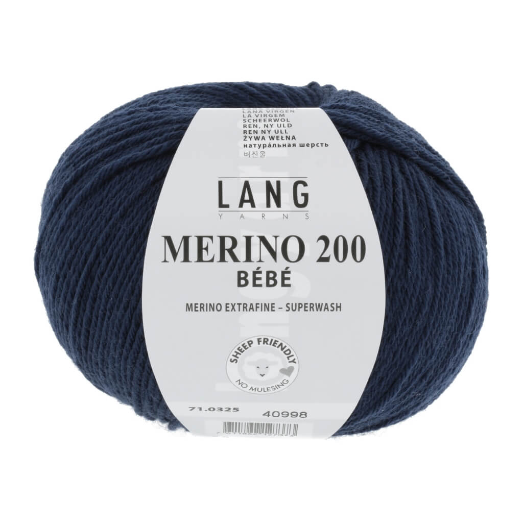 Lang Yarns Merino 200 Bebe - 50g 71.0325 - Navy Lieblingsgarn