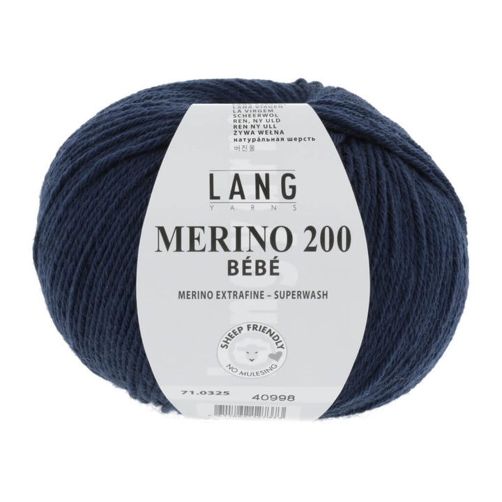 Lang Yarns Merino 200 Bebe - 50g 71.0325 - Navy Lieblingsgarn