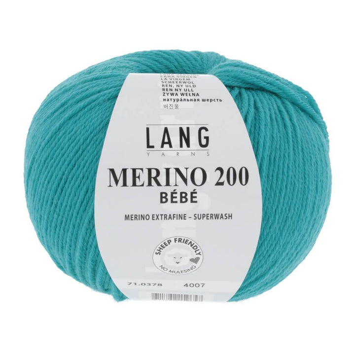 Lang Yarns Merino 200 Bebe - 50g 71.0378 - Aqua Lieblingsgarn