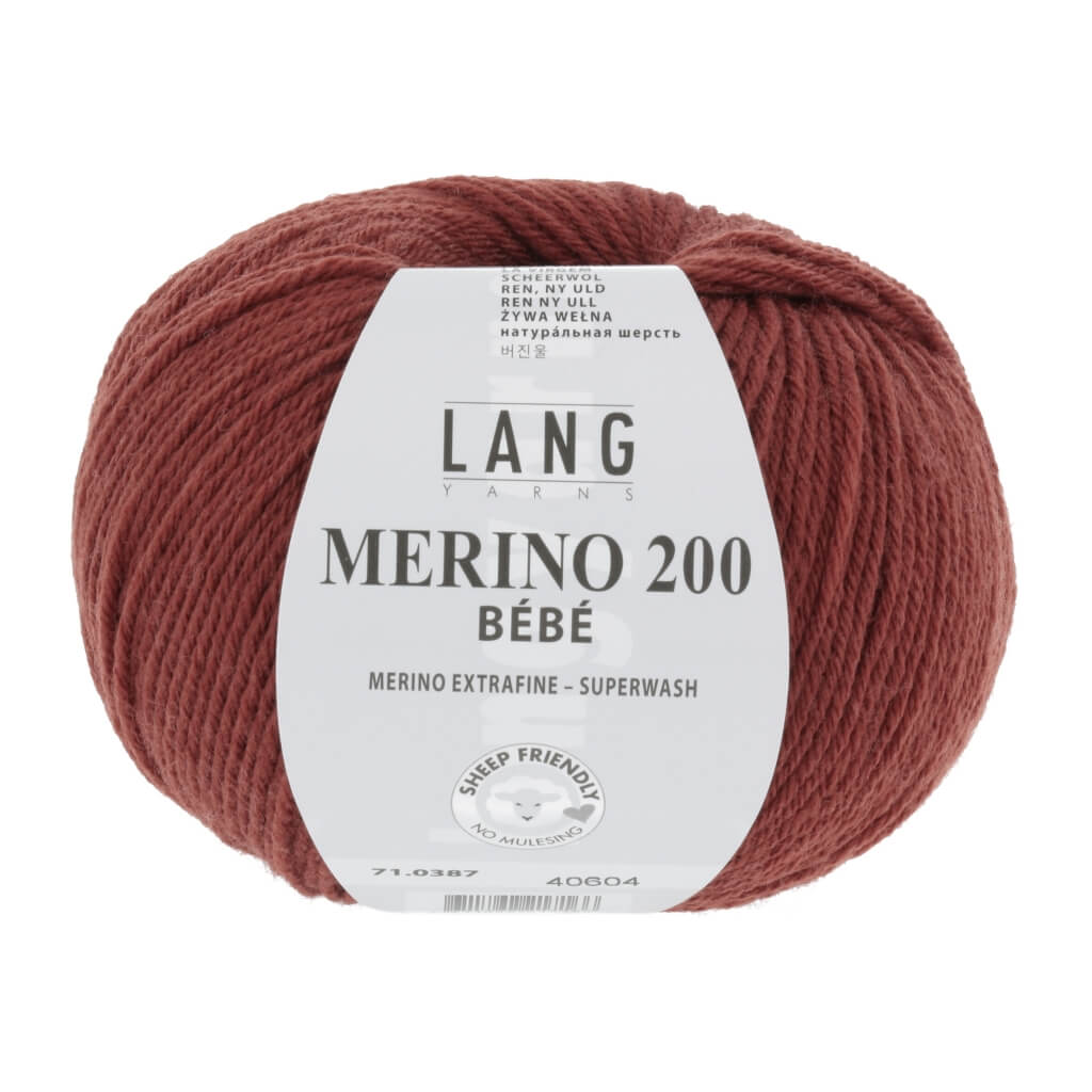 Lang Yarns Merino 200 Bebe - 50g 71.0387 - Ziegel Lieblingsgarn